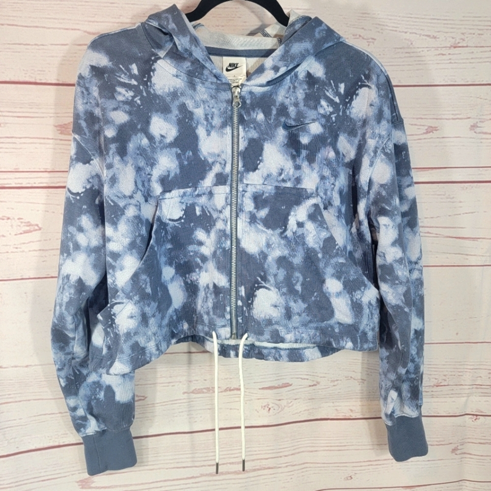 NIKE Zip-Up Crop Hoodie S